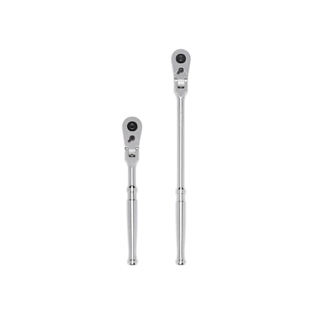 Tekton 3/8 Inch Drive Flex Head Quick-Release Ratchet Set, 2-Piece (8, 12 in.) SRH91301